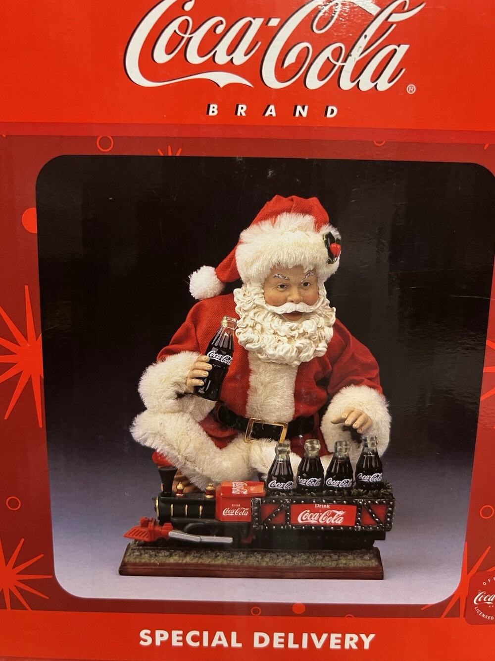 2004 Kurt Adler Fabriche Coca-Cola Santa Claus Special Delivery Christmas Train